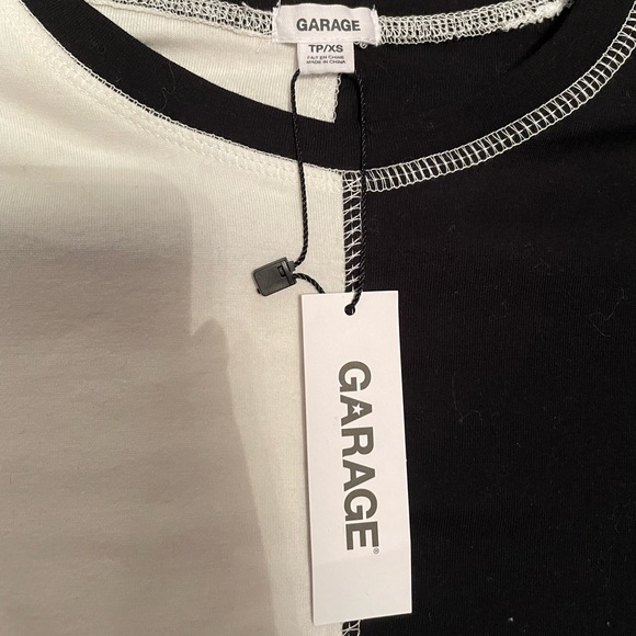 Garage Baby Tee Black and White - Picture 2 of 4